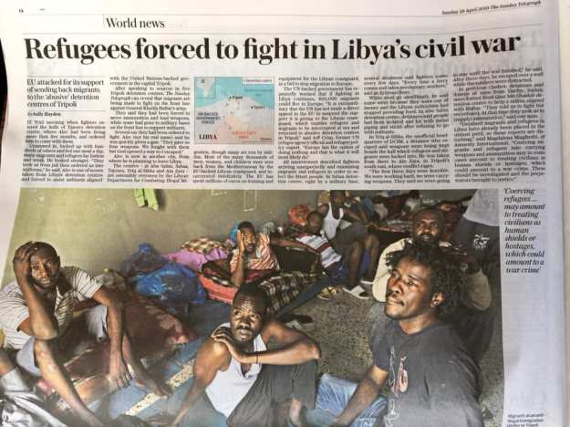 telegraph libya refugees
